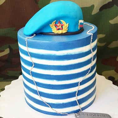 Торт "ВДВ Тельняшка" купить - домодедово.сладкоежкин.рф