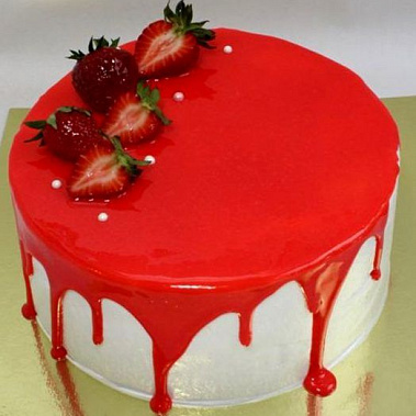 Торт глазурь с клубникой купить - домодедово.сладкоежкин.рф