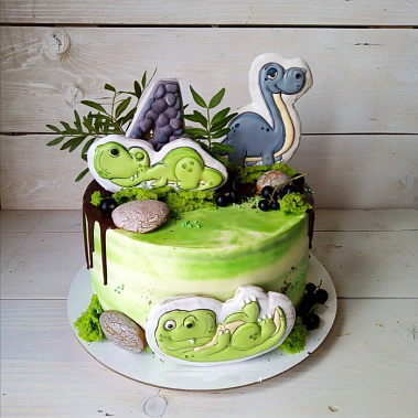 Торт "Динозавры" купить - домодедово.сладкоежкин.рф